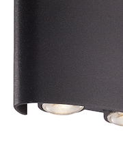Searchlight Black FINKLE LED Outdoor Wall Light, Aluminum - Image 4 of 4