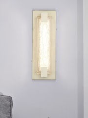 Searchlight Gold Lori Metal LED Wall Light with Acrylic Shade - Image 1 of 3