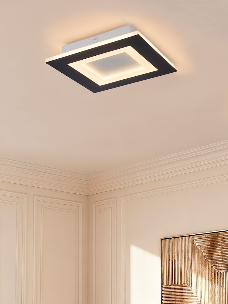 Searchlight Black Chance LED Flush - Image 1 of 4 Searchlight Black Chance LED Flush - Image 1 of 4