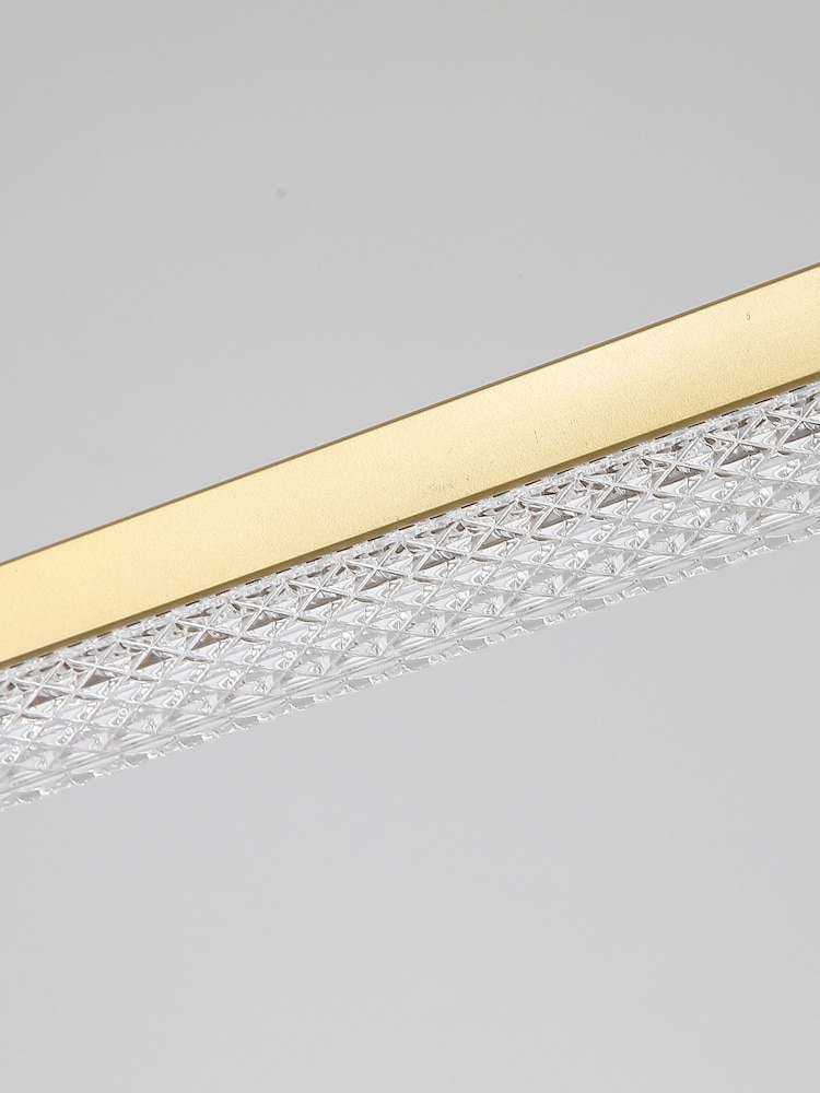 Searchlight Gold Lunel LED Pendant Light, Metal - Image 4 of 4