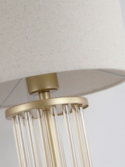 Searchlight Champagne and Gold Vera 1Lt Table Lamp, Metal and Shade - Image 4 of 4