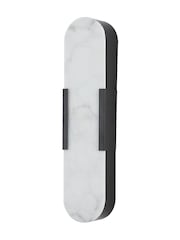 Searchlight Black Dtanamore LED Wall Light Metal with Marble Resin - Image 2 of 4