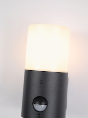 Searchlight Black and White Dax LED Outdoor Wall Light - Image 2 of 4