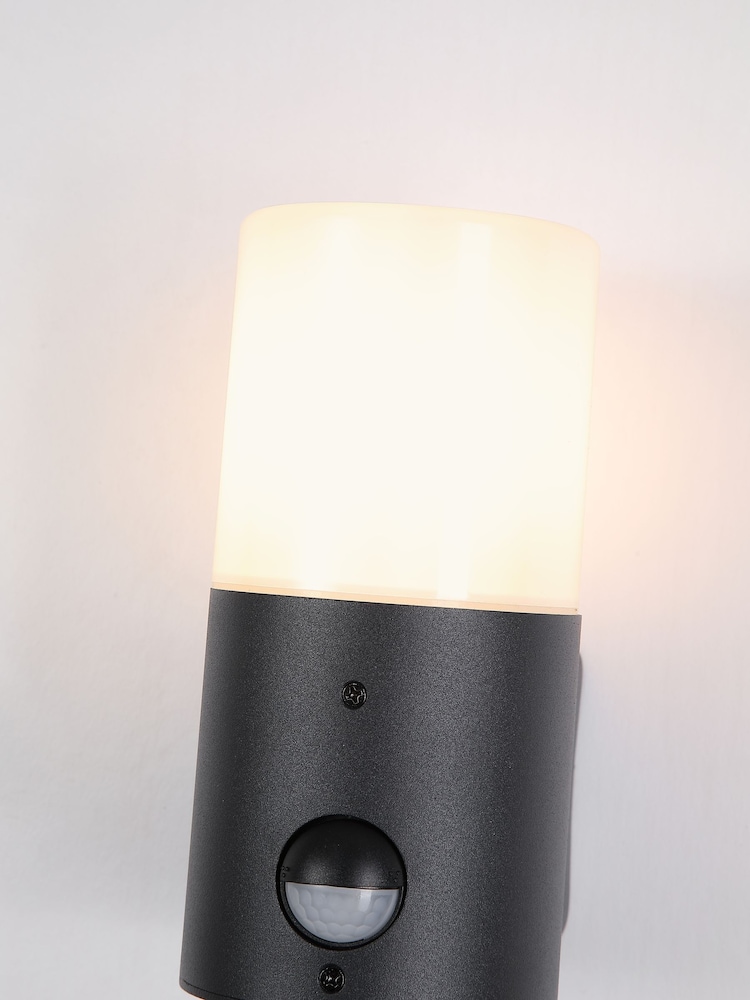 Searchlight Black and White Dax LED Outdoor Wall Light - Image 2 of 4