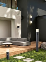 Searchlight Black and White Dax LED Outdoor Wall Light - Image 3 of 4