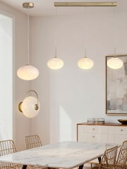 Searchlight Gold Poppy LED Bar Pendant - Metal & Confetti Glass - Image 2 of 4