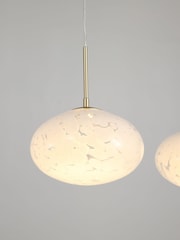 Searchlight Gold Poppy LED Bar Pendant - Metal & Confetti Glass - Image 3 of 4