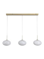 Searchlight Gold Poppy LED Bar Pendant - Metal & Confetti Glass - Image 4 of 4