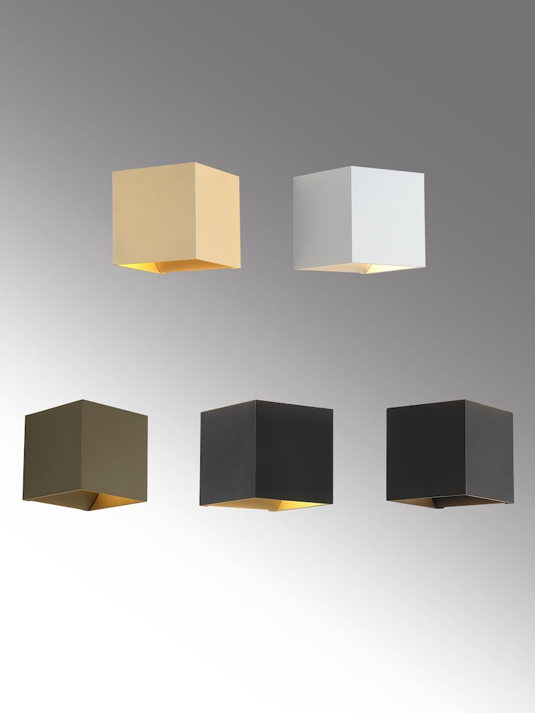 Searchlight Sand White Bron Square Up & Down Wall Light G13 - Image 4 of 4