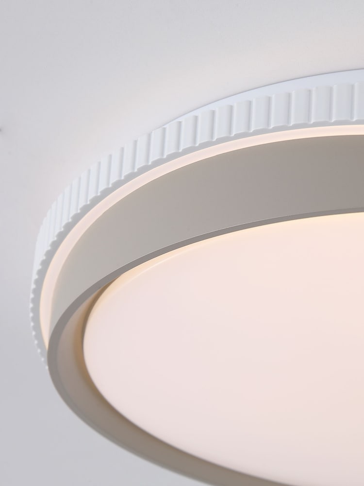 Searchlight Grey Ivan Round LED Flush - Image 2 of 4