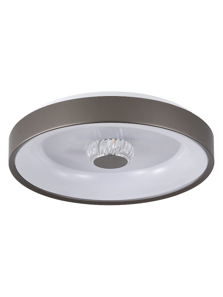 Searchlight Brown Jude LED Flush Ceiling Light - Image 4 of 4