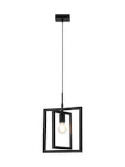 Searchlight Black Sete 1 Light Pendant, Metal - Image 3 of 4