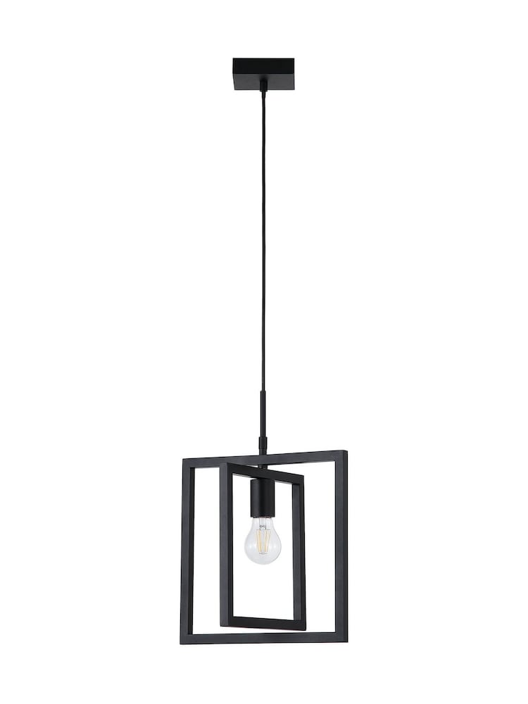 Searchlight Black Sete 1 Light Pendant, Metal - Image 4 of 4