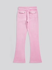 Juicy Couture Pink Velour Diamante Bootcut Joggers - Image 2 of 4