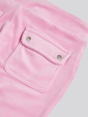 Juicy Couture Pink Velour Diamante Bootcut Joggers - Image 4 of 4