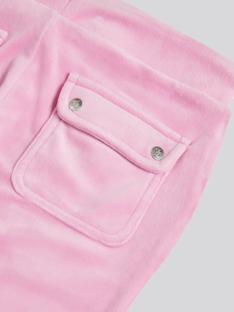 Juicy Couture Pink Velour Diamante Bootcut Joggers - Image 4 of 4