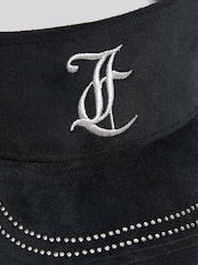 Juicy Couture Black Velour Diamante Visor - Image 4 of 4