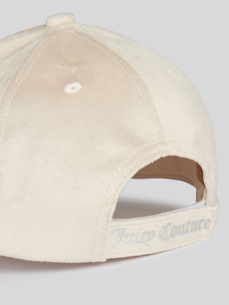 Juicy Couture Cream Classic Velour Cap - Image 4 of 4
