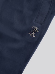 Mėlyna - Juicy Couture veliūrinės „Diamante“ tiesios kojos sportinės kelnės - 7 paveikslėlis iš 7