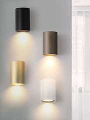 Searchlight Sand White Lillie Cylinder Down Wall Light GU13 - Image 4 of 4