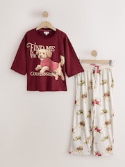 Burgundy Red Charlie The Cockapoo - 短袖睡衣 - 圖片 1/3