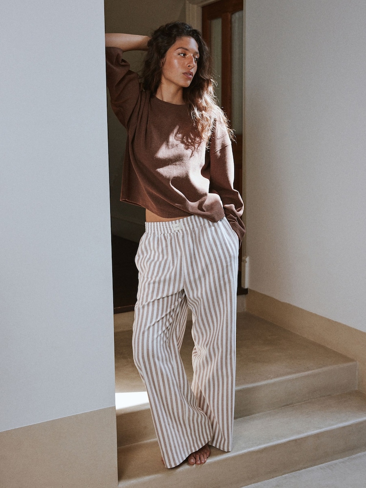 Yard Chocolate Brown Stripe Pyjamas Set - Image 1 of 17 Yard Chocolate Brown Stripe Pyjamas Set - Image 1 of 17