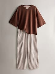 Yard Chocolate Brown Stripe Pyjamas Set - Image 16 of 17