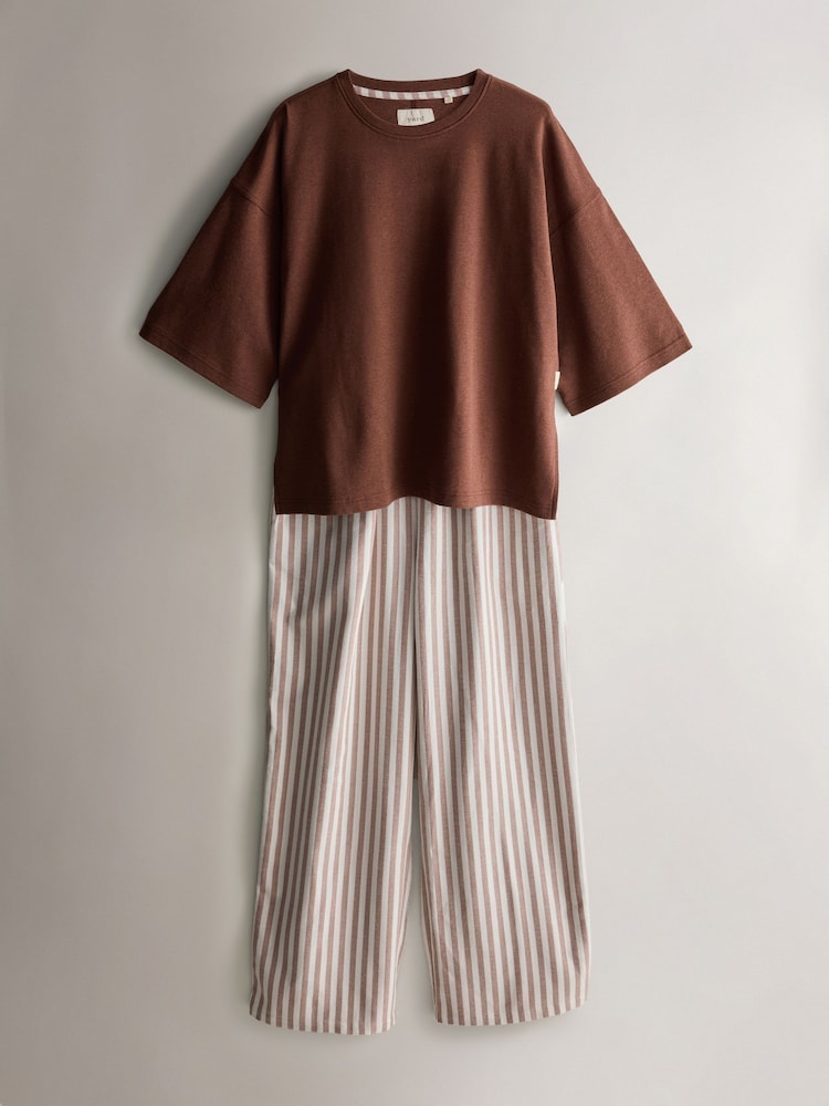 Yard Chocolate Brown Stripe Pyjamas Set - Image 17 of 17 Yard Chocolate Brown Stripe Pyjamas Set - Image 17 of 17