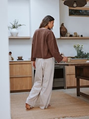 Yard Chocolate Brown Stripe Pyjamas Set - Image 6 of 17