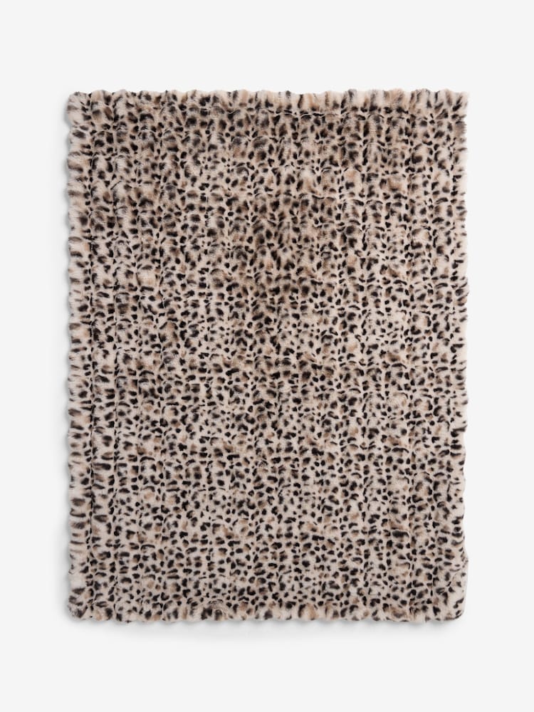 Leopard Aspen Faux Fur Throw - Image 1 of 1 Leopard Aspen Faux Fur Throw - Image 1 of 1
