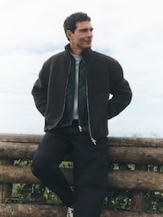 Chocolate Brown Borg Full Zip Through Fleece - Image 4 of 10
