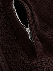 Chocolate Brown Borg Full Zip Through Fleece - Image 9 of 10