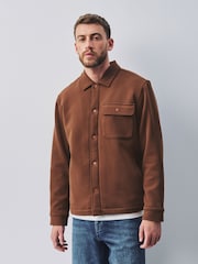 Brown Borg Lined Shacket - Image 1 of 7