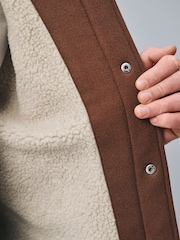 Brown Borg Lined Shacket - Image 7 of 7