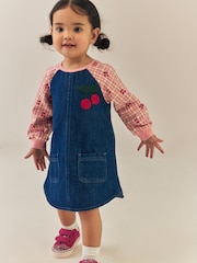 Cherry Print Raglan Denim Dress (3mths-8yrs) - Image 2 of 4