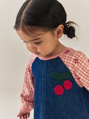 Cherry Print Raglan Denim Dress (3mths-8yrs) - Image 3 of 4