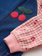 Cherry Print Raglan Denim Dress (3mths-8yrs) - Image 7 of 8