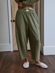 Yard Sage Green Waffle Barrel Leg Lounge Bottoms - Image 1 of 10