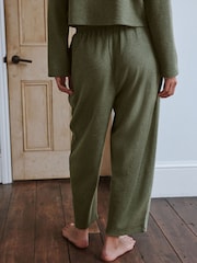 Yard Sage Green Waffle Barrel Leg Lounge Bottoms - Image 2 of 10