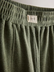 Yard Sage Green Waffle Barrel Leg Lounge Bottoms - Image 8 of 10