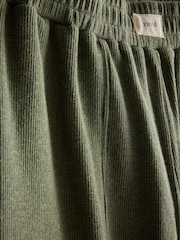 Yard Sage Green Waffle Barrel Leg Lounge Bottoms - Image 9 of 10