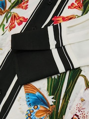 Reiss Ivory/Black Selina Reiss | NYBG Scarf-Print Shirt - Image 7 of 7