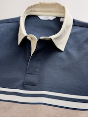 Blue/Neutral Marl Stripe Rugby Shirt - Image 7 of 8