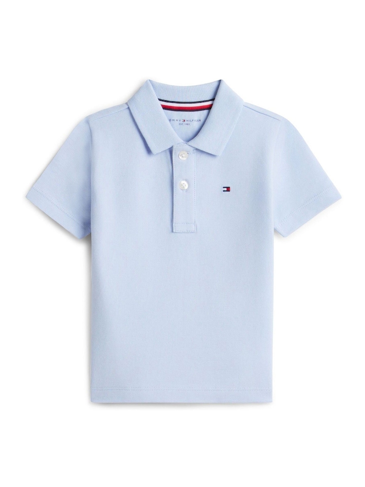 Tommy Hilfiger Blue Essential Regular Fit Pique Polo Shirt - Image 1 of 2