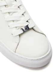 Moda in Pelle White Beccles Contrast Counter Lace-Up Trainers - Image 4 of 4