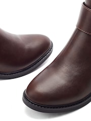 Moda in Pelle Brown Palomia Large Buckle Ankle Boots - Image 3 of 4