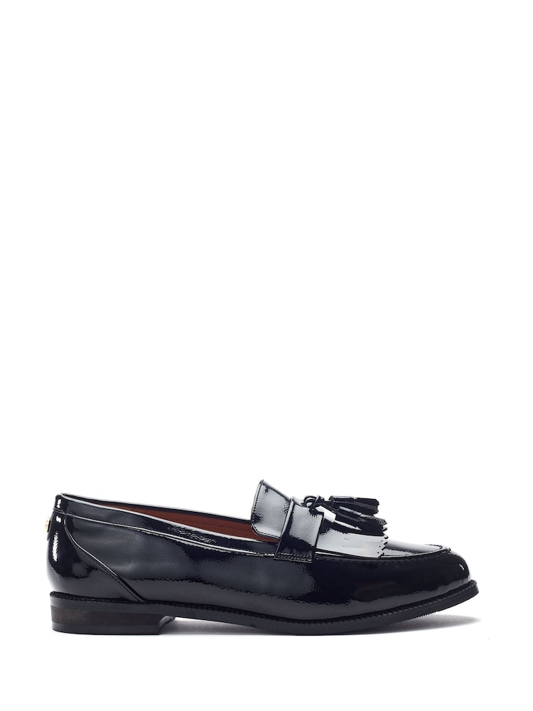 Moda in Pelle Black Ebara Smart Tassel Loafers - Image 1 of 4