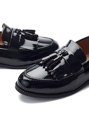 Moda in Pelle Black Ebara Smart Tassel Loafers - Image 3 of 4