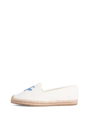 Tommy Hilfiger Natural Logo Embroidery Canvas Espadrilles - Image 2 of 5