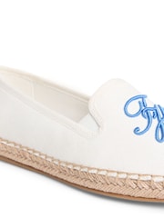 Tommy Hilfiger Natural Logo Embroidery Canvas Espadrilles - Image 5 of 5